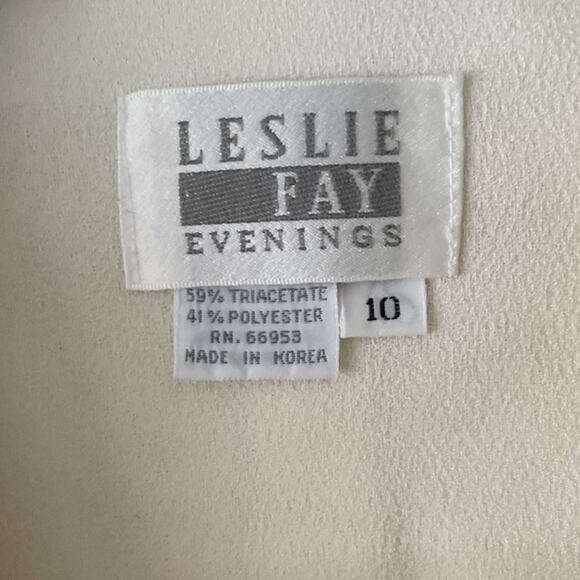 Vintage cream/ivory Sequin Lace Trim Evening Jacket Formal blazer size 10 medium - Picture 5 of 8